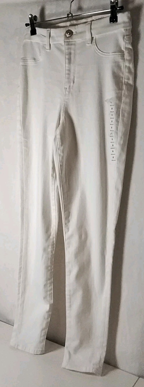 NWT AE American Eagle Women's Sz 8 White Curvy High-Rise Stretch Jeggings