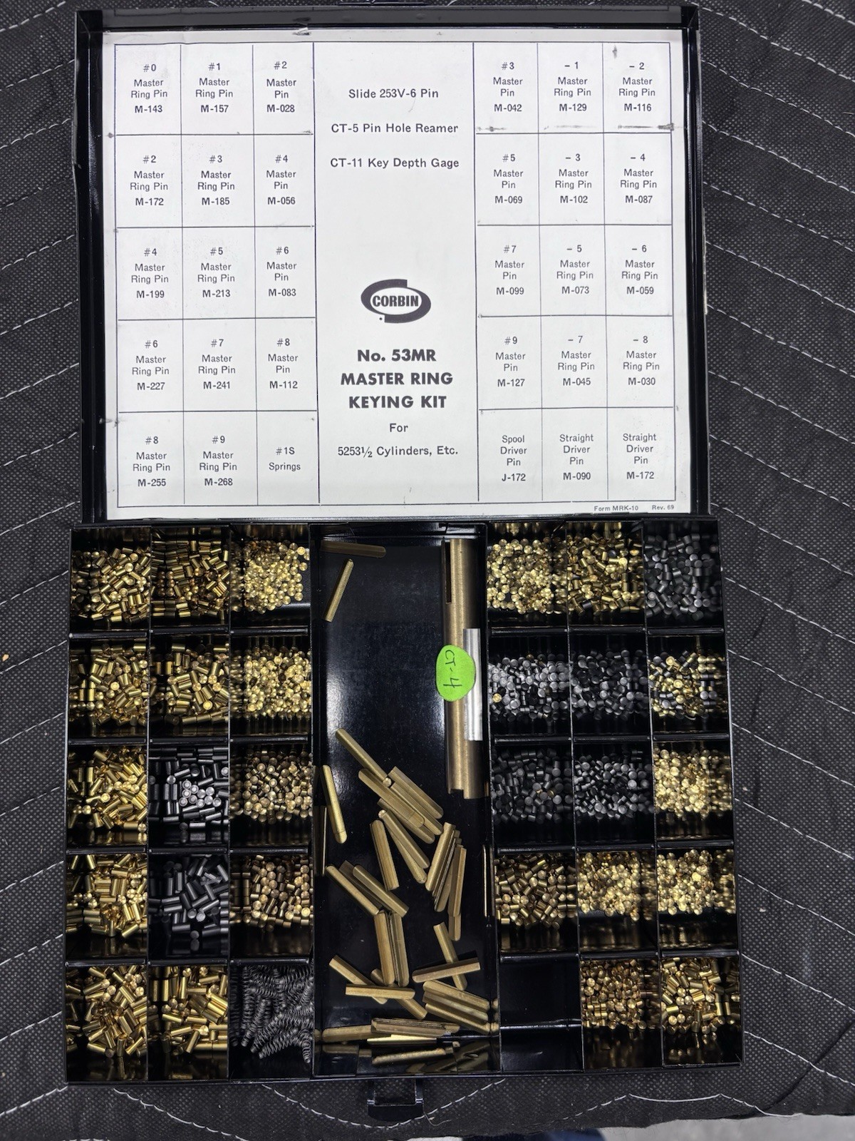 Vintage Corbin Master Keying Kit 53MR For 5253-1/2 Cylinders Rekeying