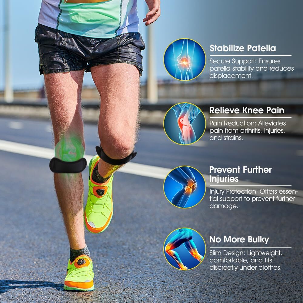 Pain Relief Knee Brace Support Patella Stabilizer Strap Arthritis Running Tendon