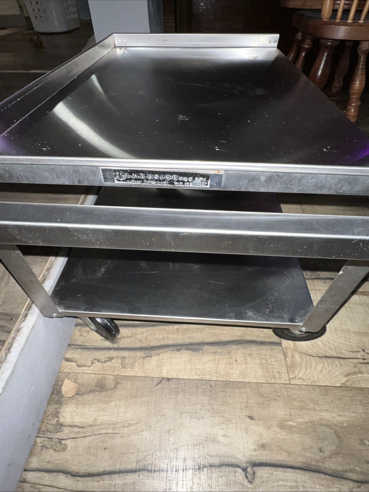 LAKESIDE #311 Utility Restaurant Cart, Stainless Steel, 27”x16”x16”