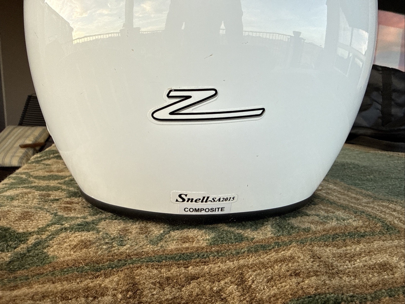Zamp RZ-16H 3/4 Racing Helmet Snell SA2015 Medium, 58cm White Composite Like New