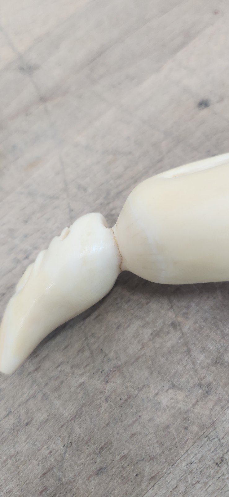 Vintage Greenlandic Inuit Tupilak 3.5" Figure Hand - Carved from Reindeer