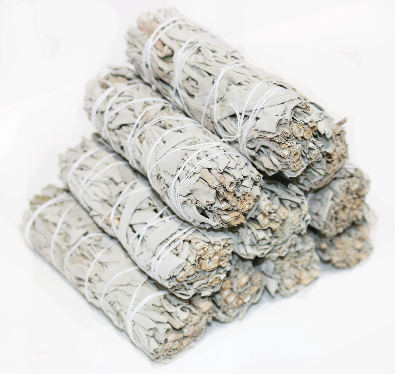 Bulk White Sage Smudge Sticks at Wholesale Cost 100 White Sage Smudge Wands (4")