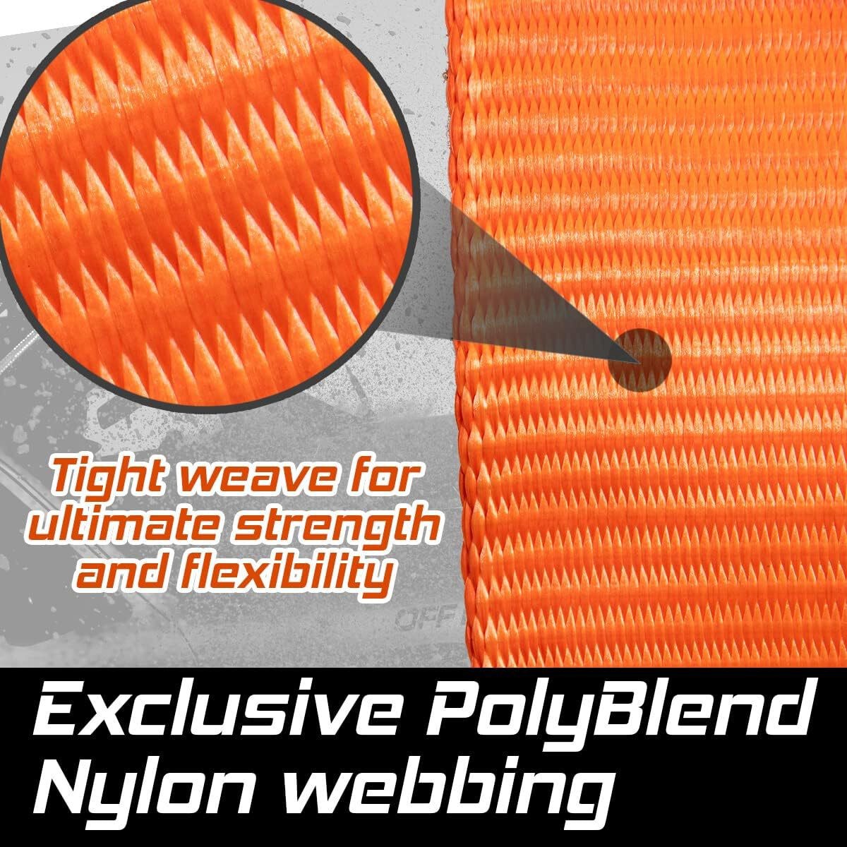 G2G4 Looped Tow Strap 20ft x 3" 35,000 LB Break Strength Off-Road Recovery 4WD