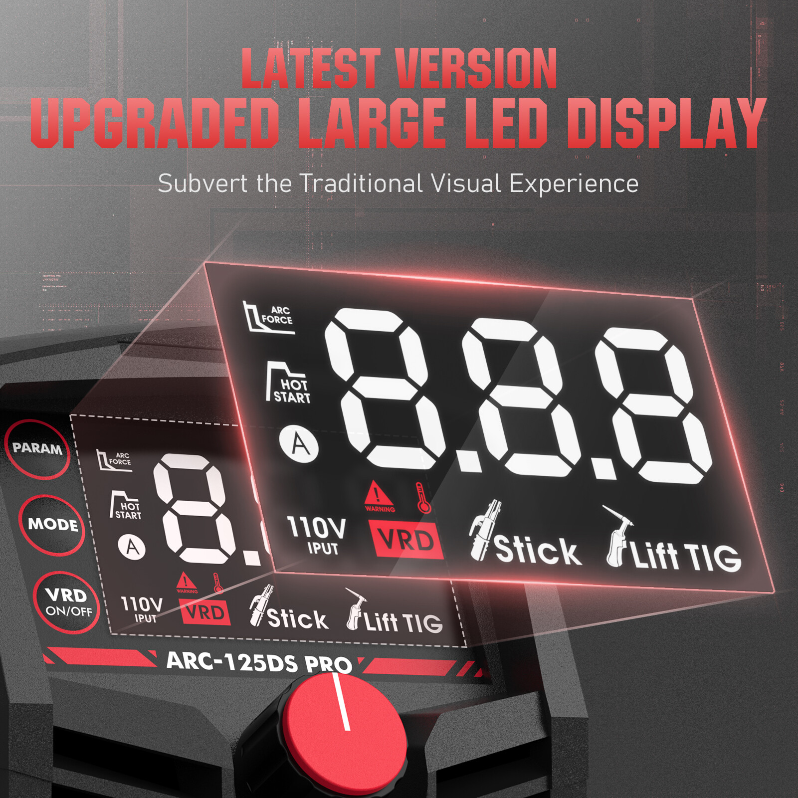 YESWELDER 125A Stick Welder w/ Lift TIG - IGBT Hot Start, 110V Portable MMA