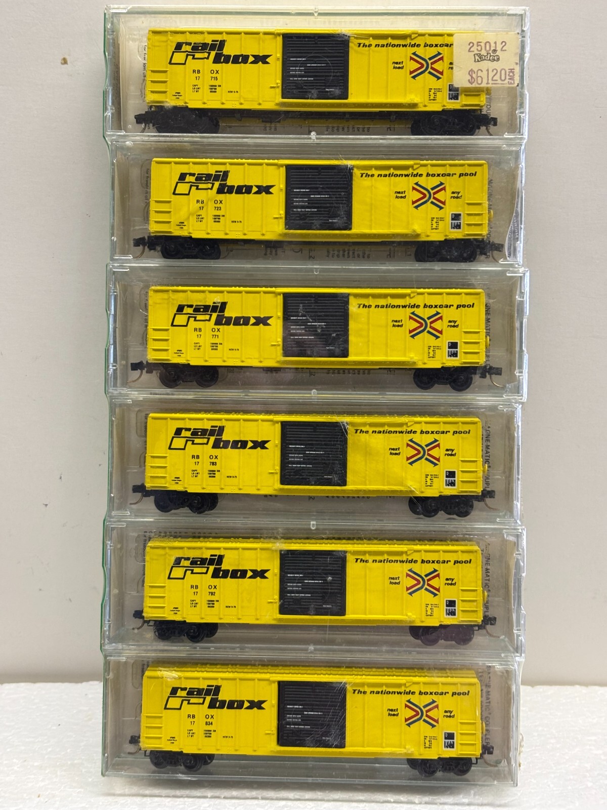 N Scale Kadee Micro Trains MTL 25012 Railbox 6-Pack