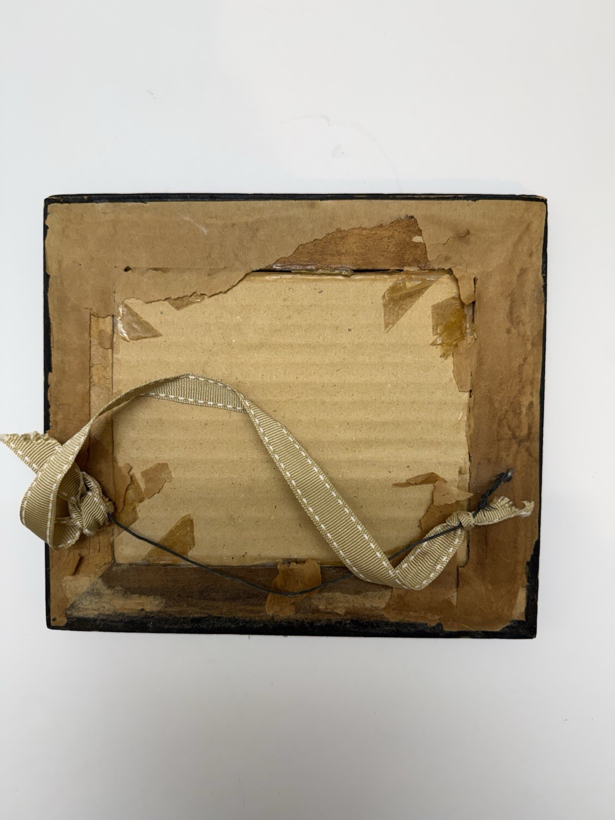 Vintage Dried Pressed Flowers Art Black Ornate Wall Hanging Frame