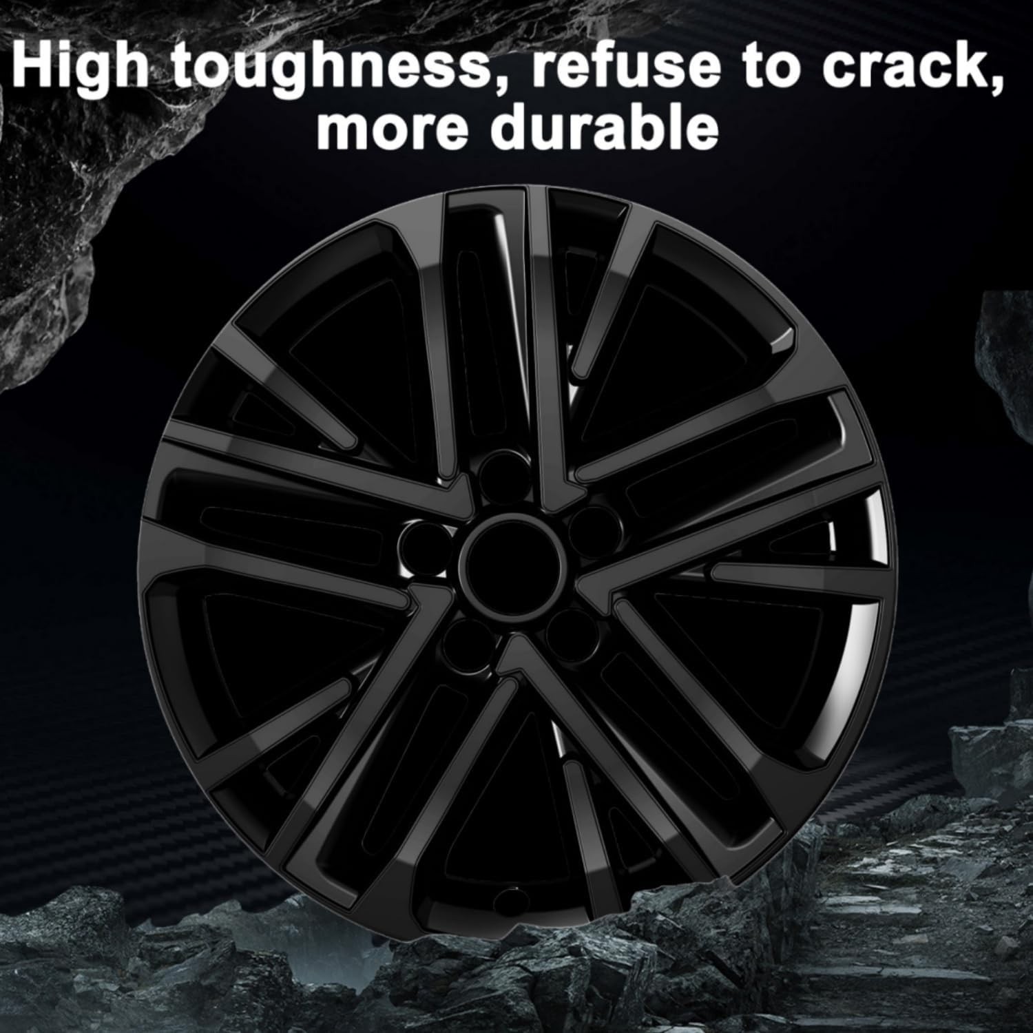 Black Wheel Skins for 2025 Toyota Camry Hybrid;18 inch ;4 Pack