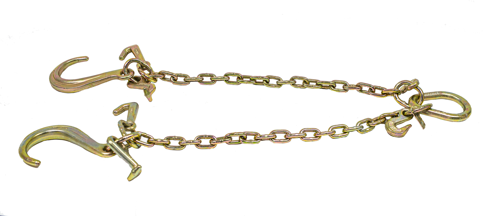 G70 V Chain Bridle w/ 8" Medium J Hook T- Hook & J-Hook w/ Grab Hook 2' Leg