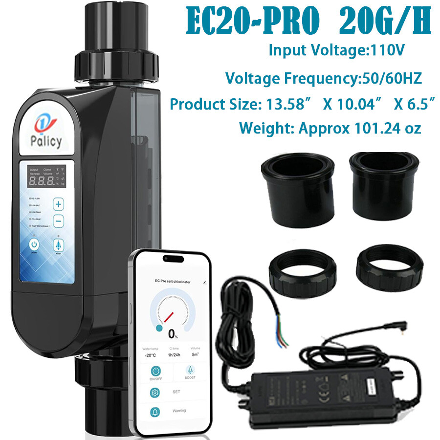 Complete Salt Water Pool Chlorine Generator System for 26000 Gallon Chlorinator