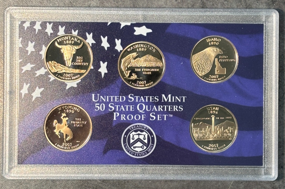 2007 S United States Complete Clad 14 Coin Proof Set in OGP with COA