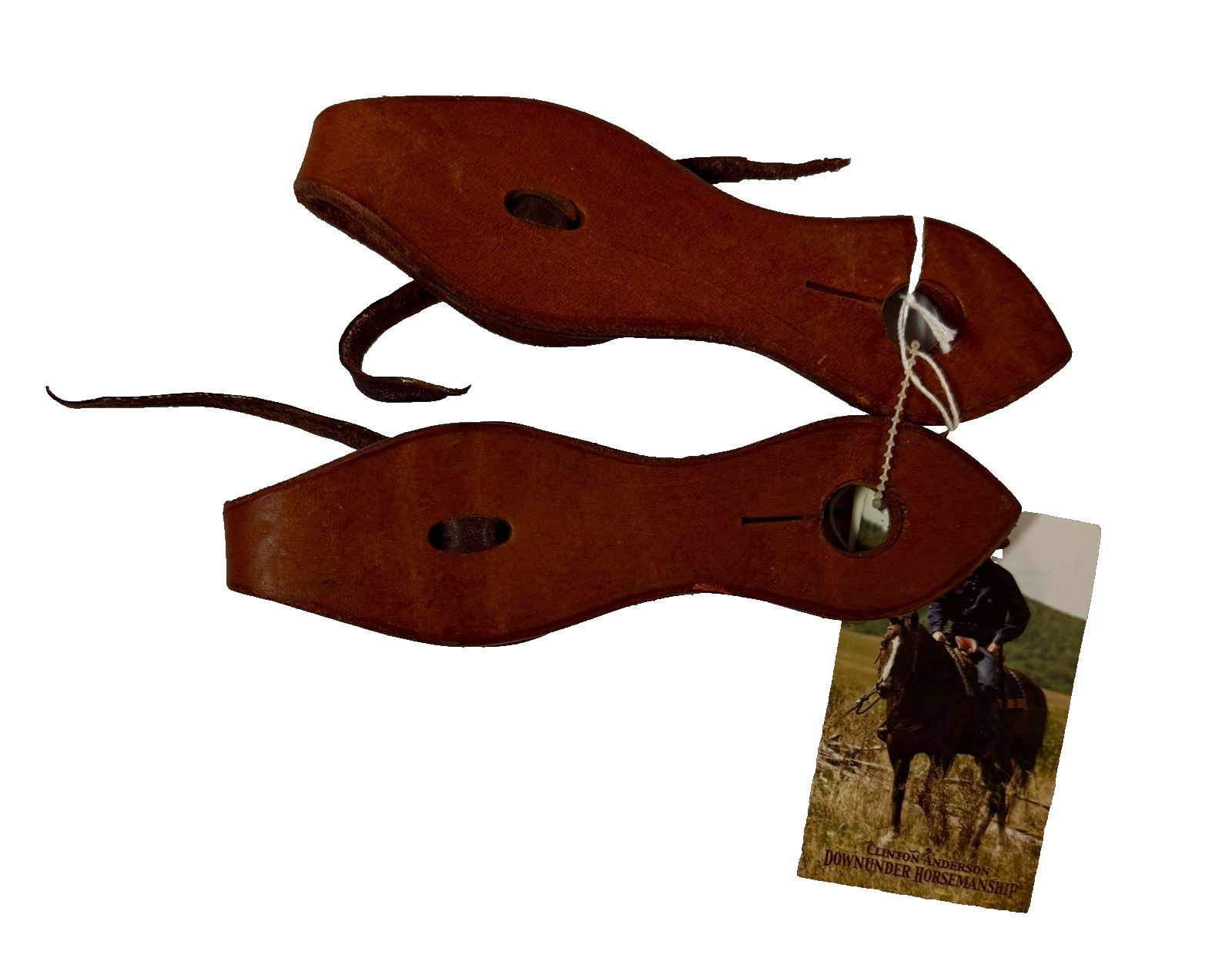 Signed Clinton Anderson Martin Saddlery Leather Slobber Straps Reins Horse Tack
