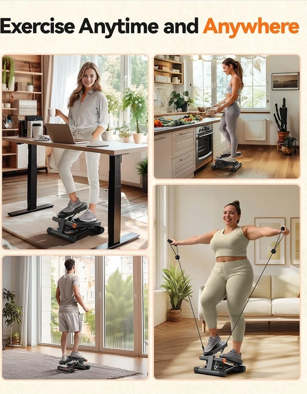 Steppers for Exercise,Mini Stepper with Exercise Equipment for Home Workouts NEW