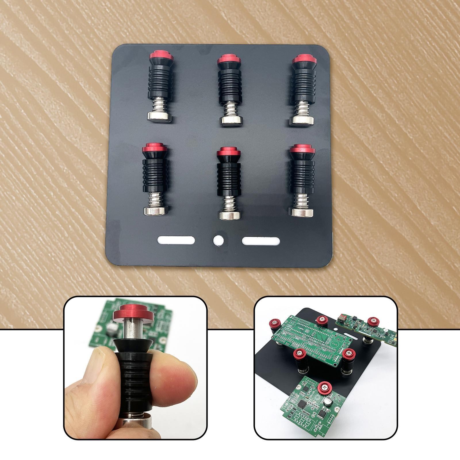 PCB Board Holder, Circuit Soldering Tool Repairing Tool, 6 Magnetic Spring Clamp
