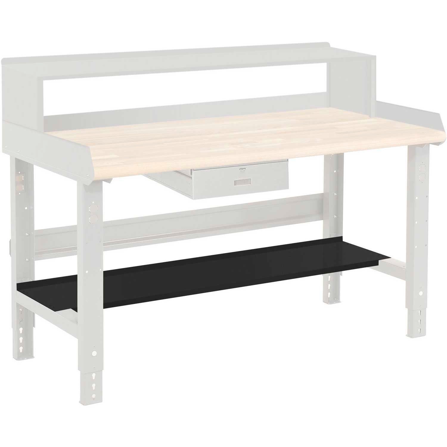 Global Industrial Steel Lower Shelf 60"W x 14"D Black