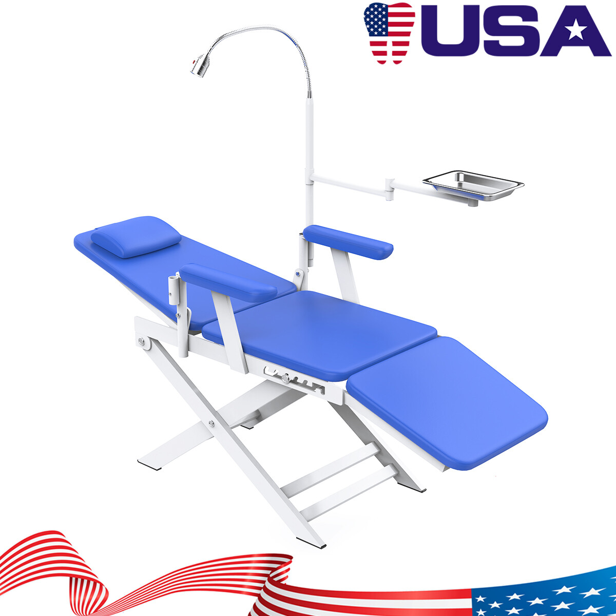 Mobile Dental Portable Delivery Unit Rolling Box Air Compressor Suction 4H/Chair