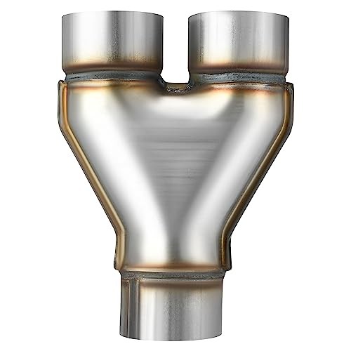 Exhaust Y Pipe 3'' Single to 3'' Dual, Stainless Steel 3" to 3" Y Pipe