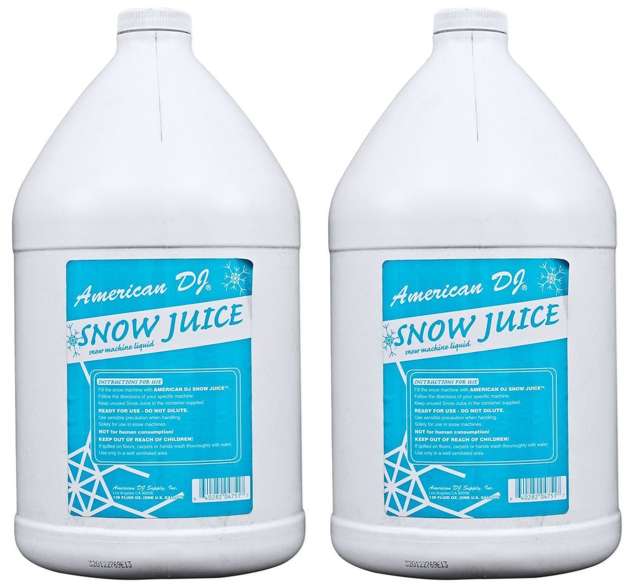(2) American DJ Snow Gal Gallon of Snow Fluid for Snow Flurry Machine