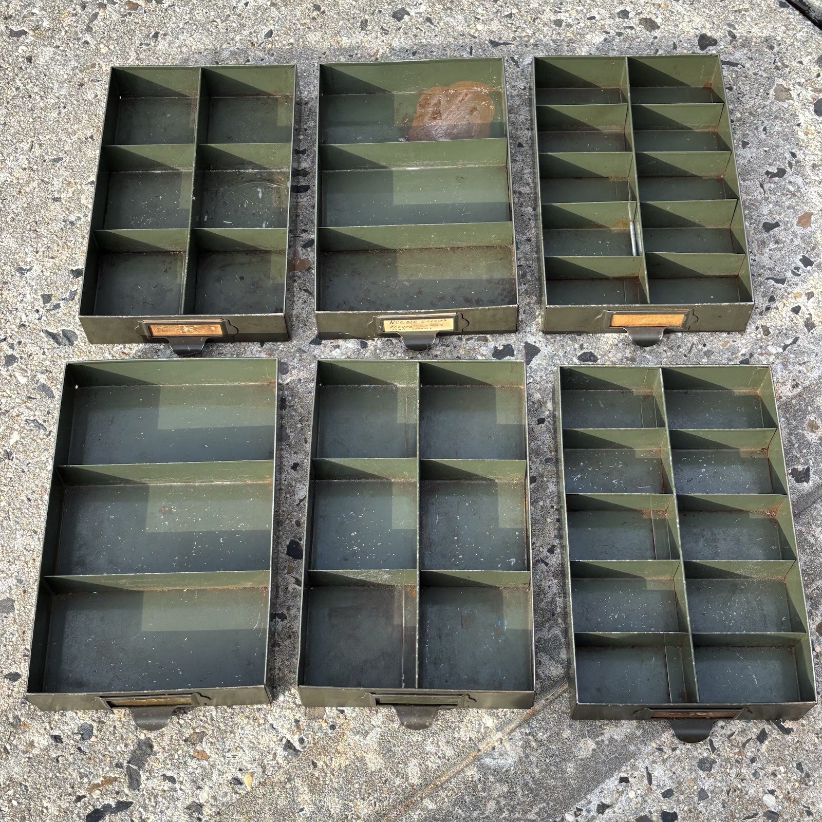 Vintage Kennedy Manufacturing Industrial Metal 6 Drawer Small Parts Cabinet