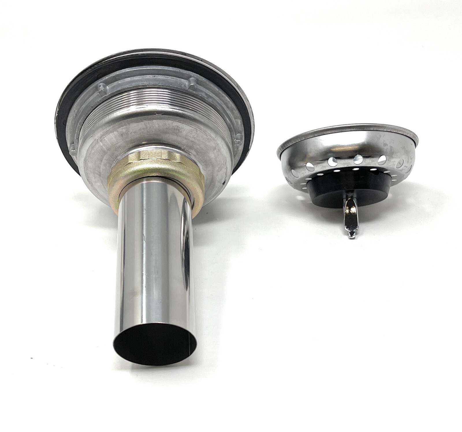 Stainless Steel Kitchen Sink Strainer with Flange , 1-1/2" x 3-1/2 - 4" Opening