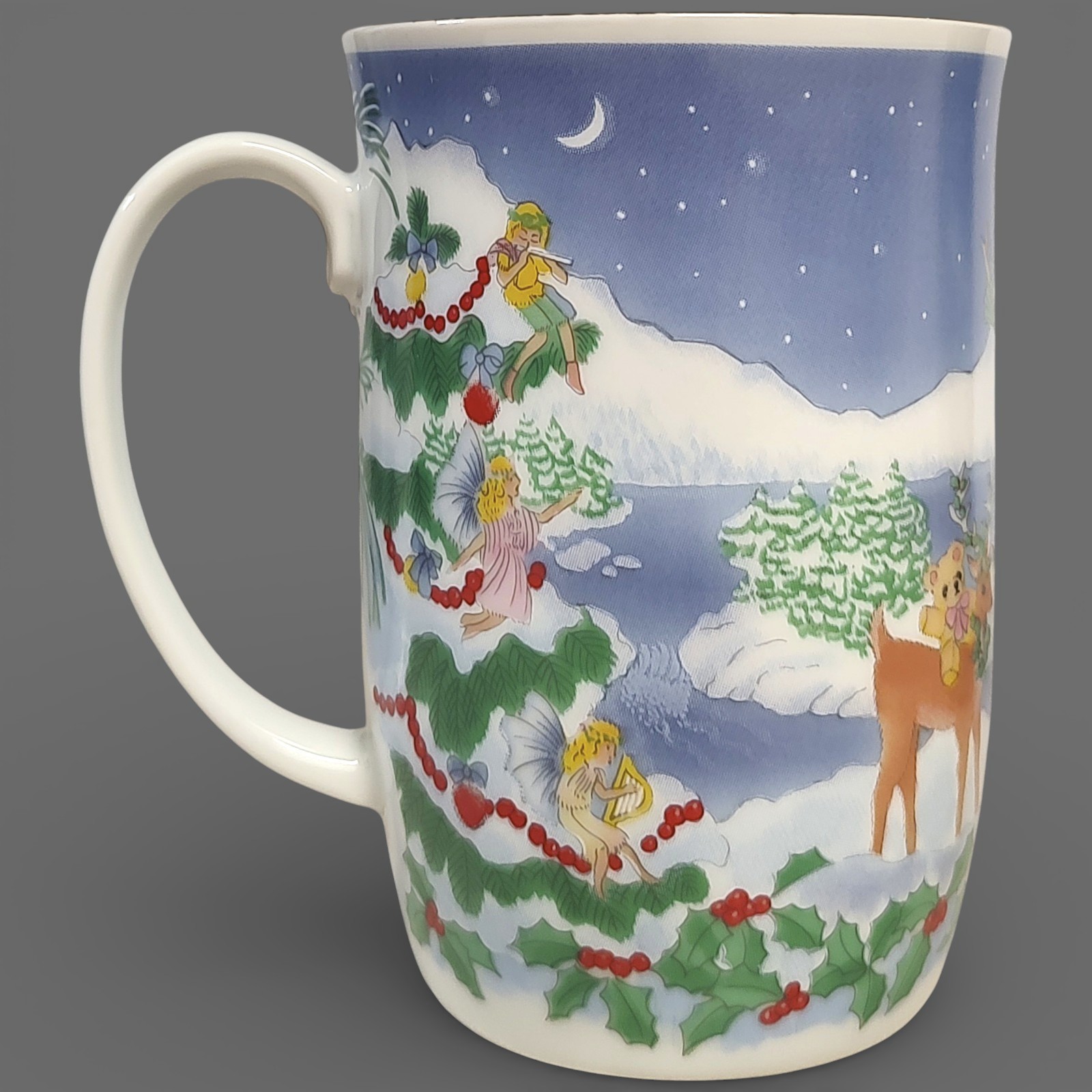 Set of 2 Tavistock Otagiri Christmas Ceramic Mugs 4" Japan