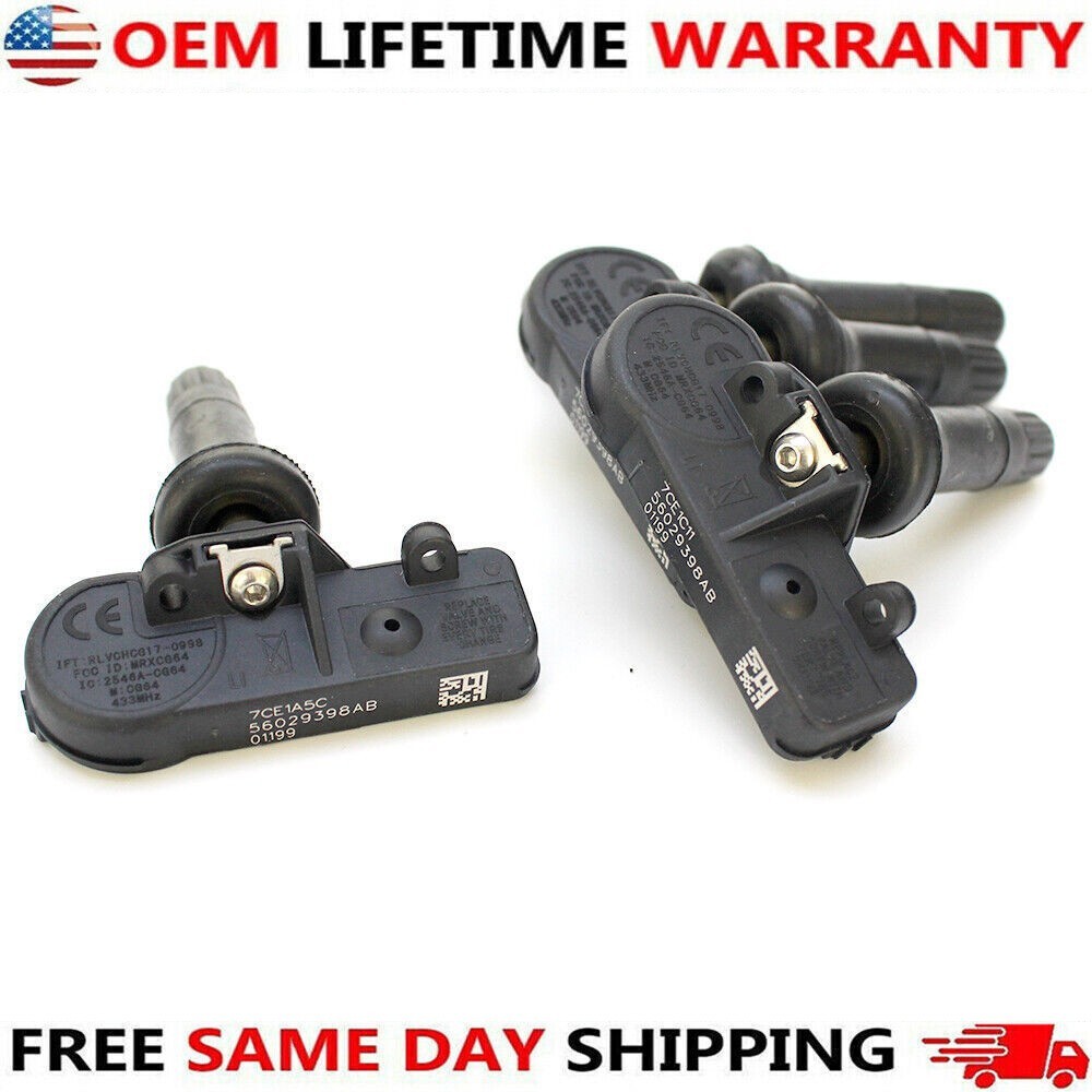 4PCS Genuine Tire Pressure Sensor TPMS OEM 56029398AB Dodge Chrysler Jeep RAM US