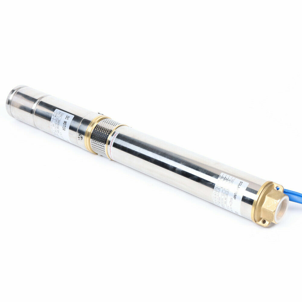 3" DC 48V Solar Water Pump Submersible Deep Bore Well Pump & MPPT Controller USA