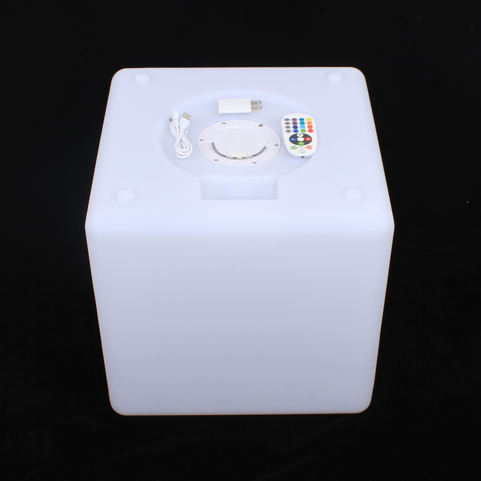 Cube LED RGB 16 Color Changing Light Stool Outdoor Indoor Patio Party Chair Seat