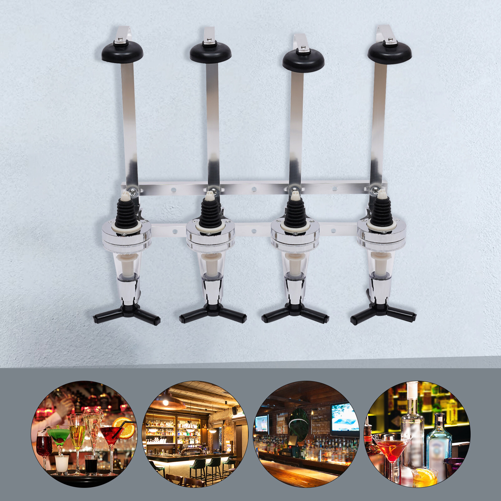 4/6 Bottle Beer Dispenser Wall Mounted Wine Liquor Drink Home Bar Butler Tools