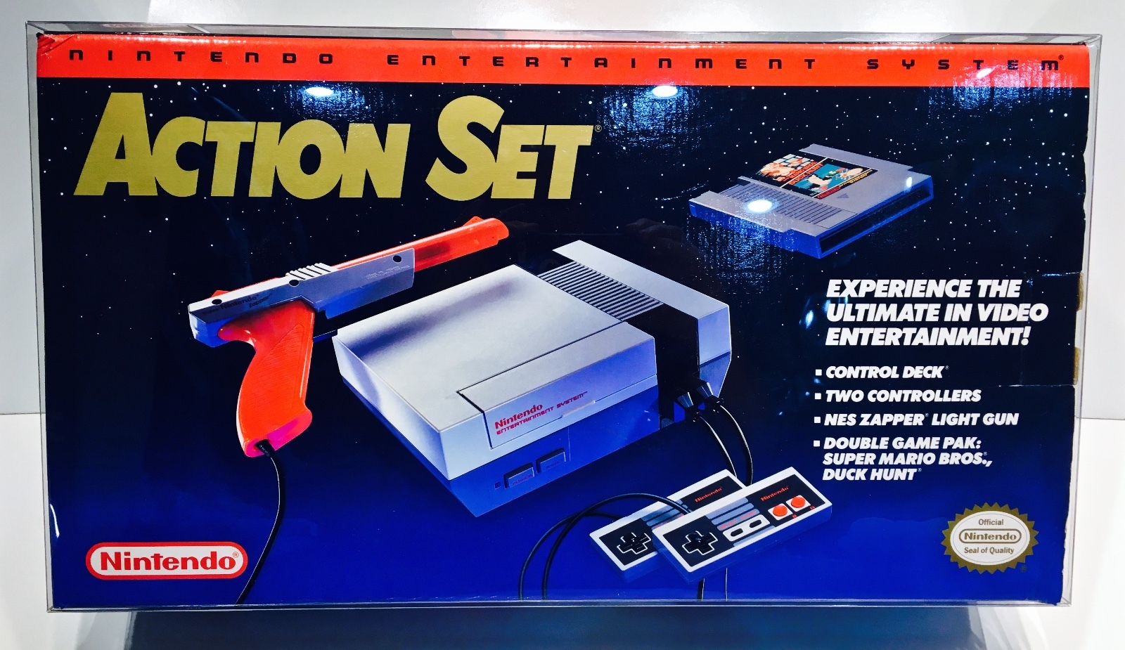 1 Console Box Protector For NES ACTION SET Both Styles Nintendo Display Boxes