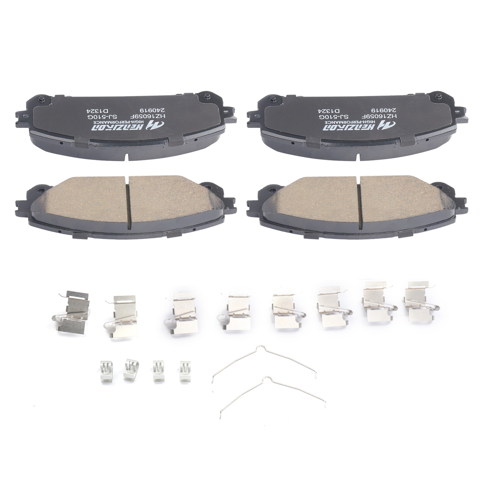 Front and Rear Ceramic Brakes Pads For 2014 - 2020 Toyota Highlander 2.7L 3.5L