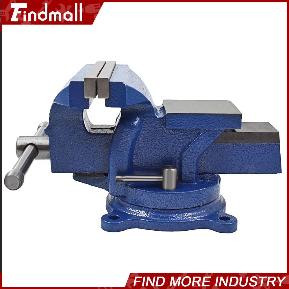 Findmall 5" Bench Vise with Anvil Swivel Locking Base Table Top Clamp Heavy Vice