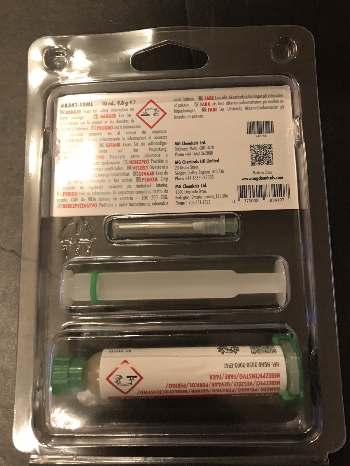 🔥 QTY: 1 ONE MG CHEMICALS 8341 NO CLEAN SOLDERING FLUX PASTE 10 mL SYRINGE NEW