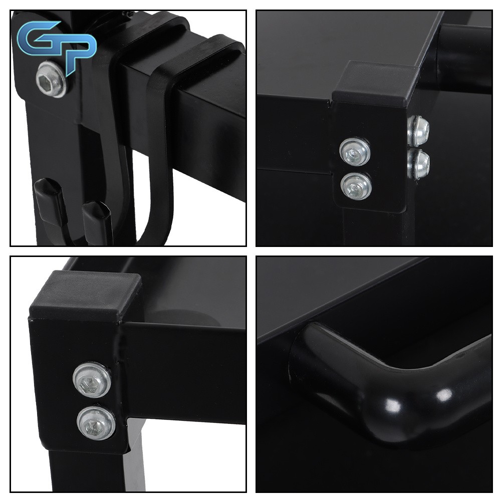 3 Shelves Aluminum AV Utility Cart With Keyboard Tray Height Adjustable Height