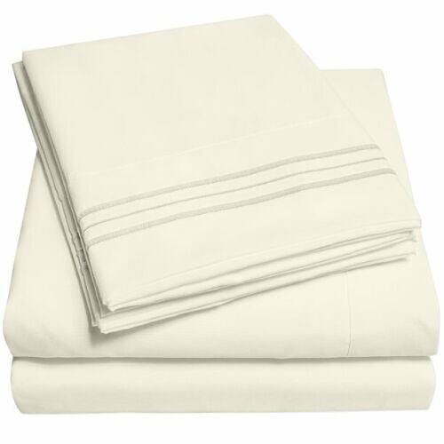 Split Top Flex King Sheet 4 pc set For Sleep Number Bed 1900 Count Deep Pockets