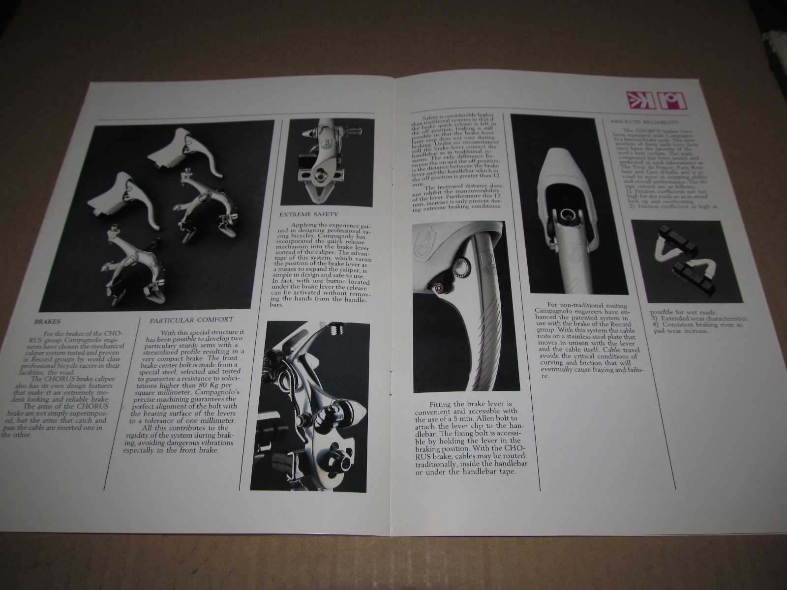 Campagnolo Chorus Groupo Bicycle Parts Group Catalog Brochure