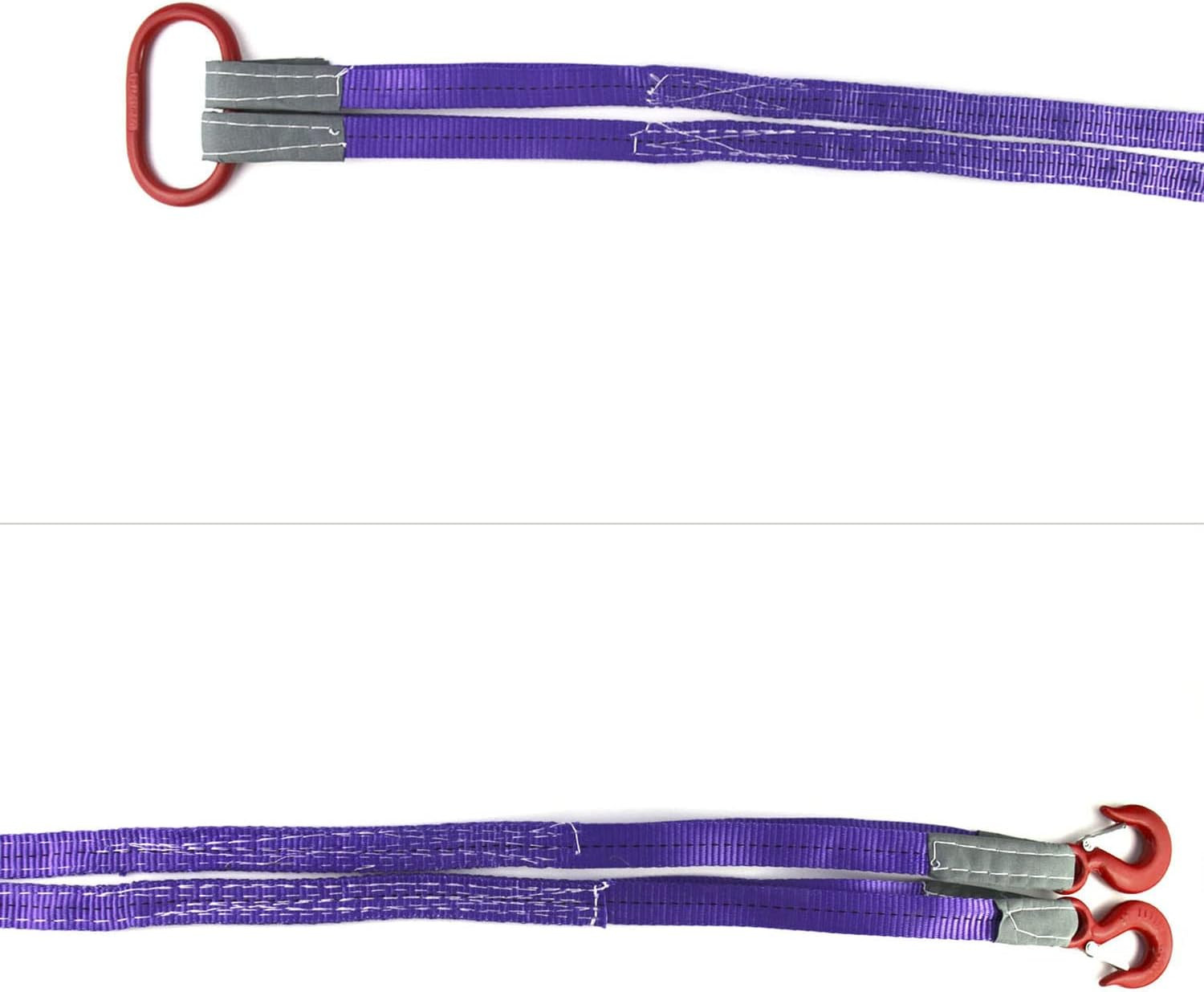 Lifting Slings Straps with Hooks - 5 Feet, 4409 Pounds Capacity, 2 Pack Polyeste