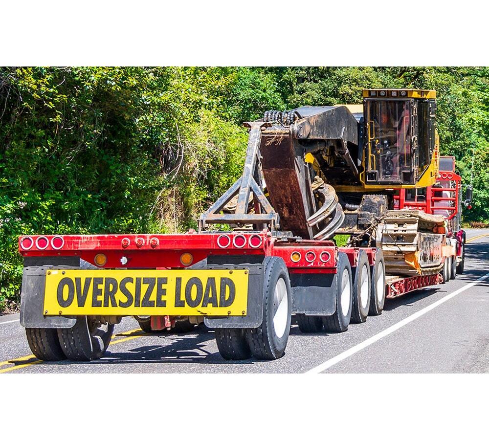 12" x 60" Hinged Aluminum Oversize Load Sign for Trucks - 2 Pack