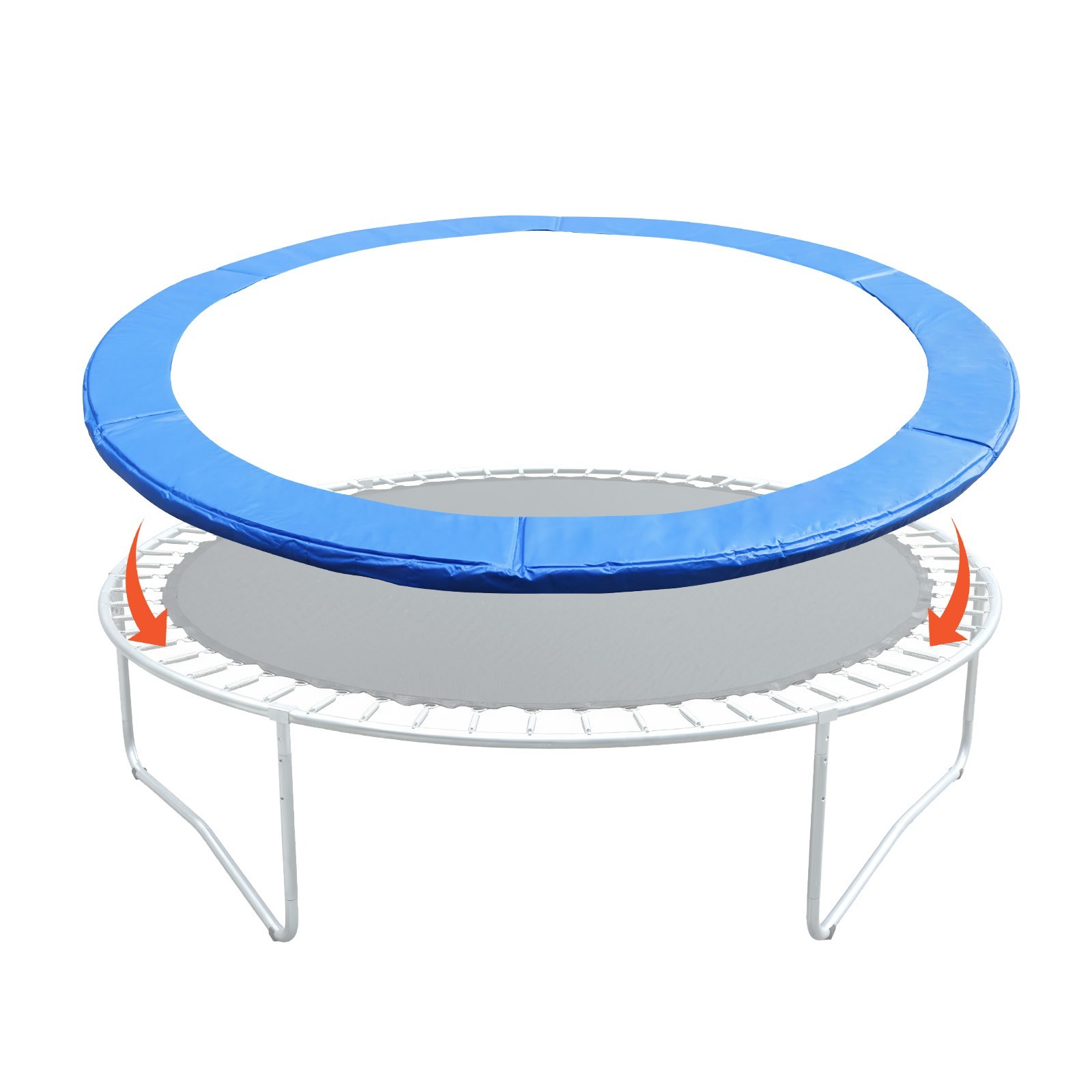 8/ 10/14/15FT Trampoline Safety Pad Replacement Universal Waterproof - Blue