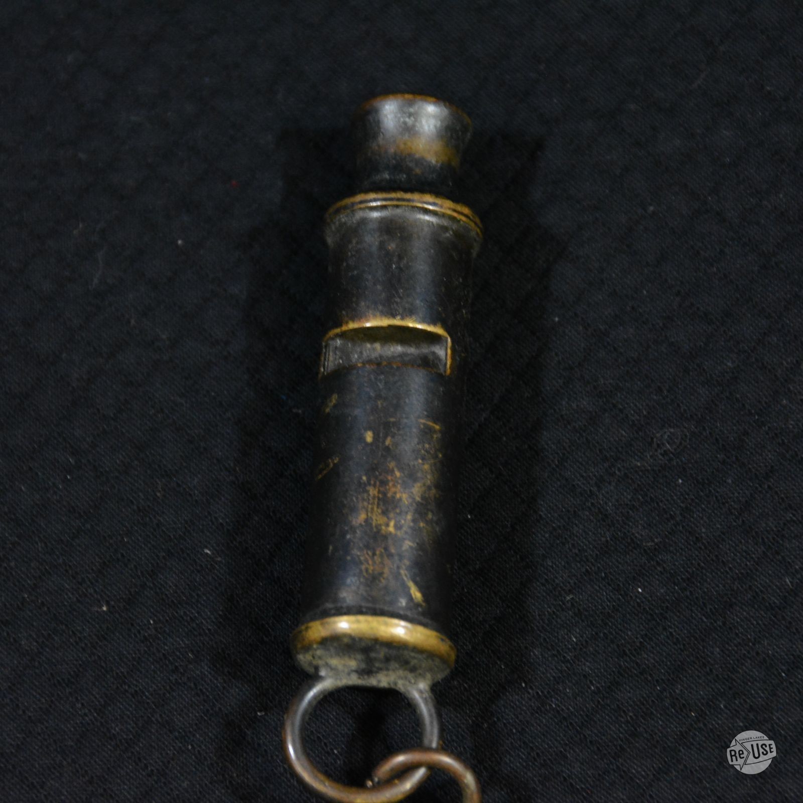 WW1 US Army Brass Trench Whistle with Chain & Hook - Vintage Military G.I. Style