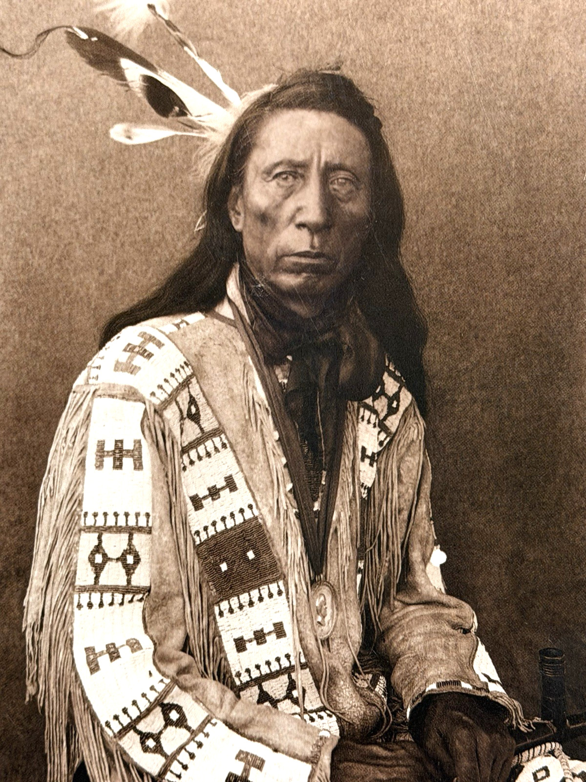 Vintage Native American Indian Portrait of Jack Red Cloud Chief of Oglala Sioux
