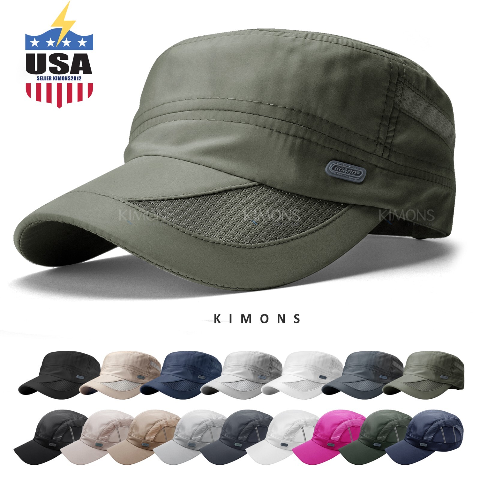 Men's Classic Army Summer Military Cap Hat Cadet Patrol Style Brim Spring Summer
