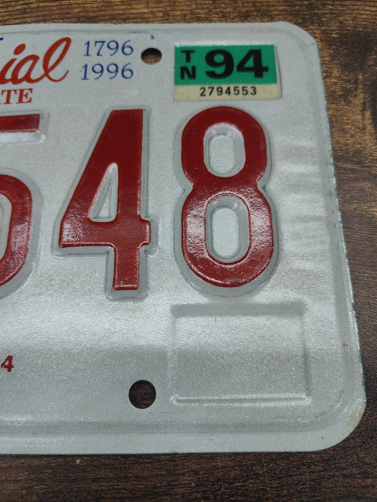 TENNESSEE TN Tenn 🚂 License Plate Tag 1994 94 ALPCA souvenir LOW Number 548