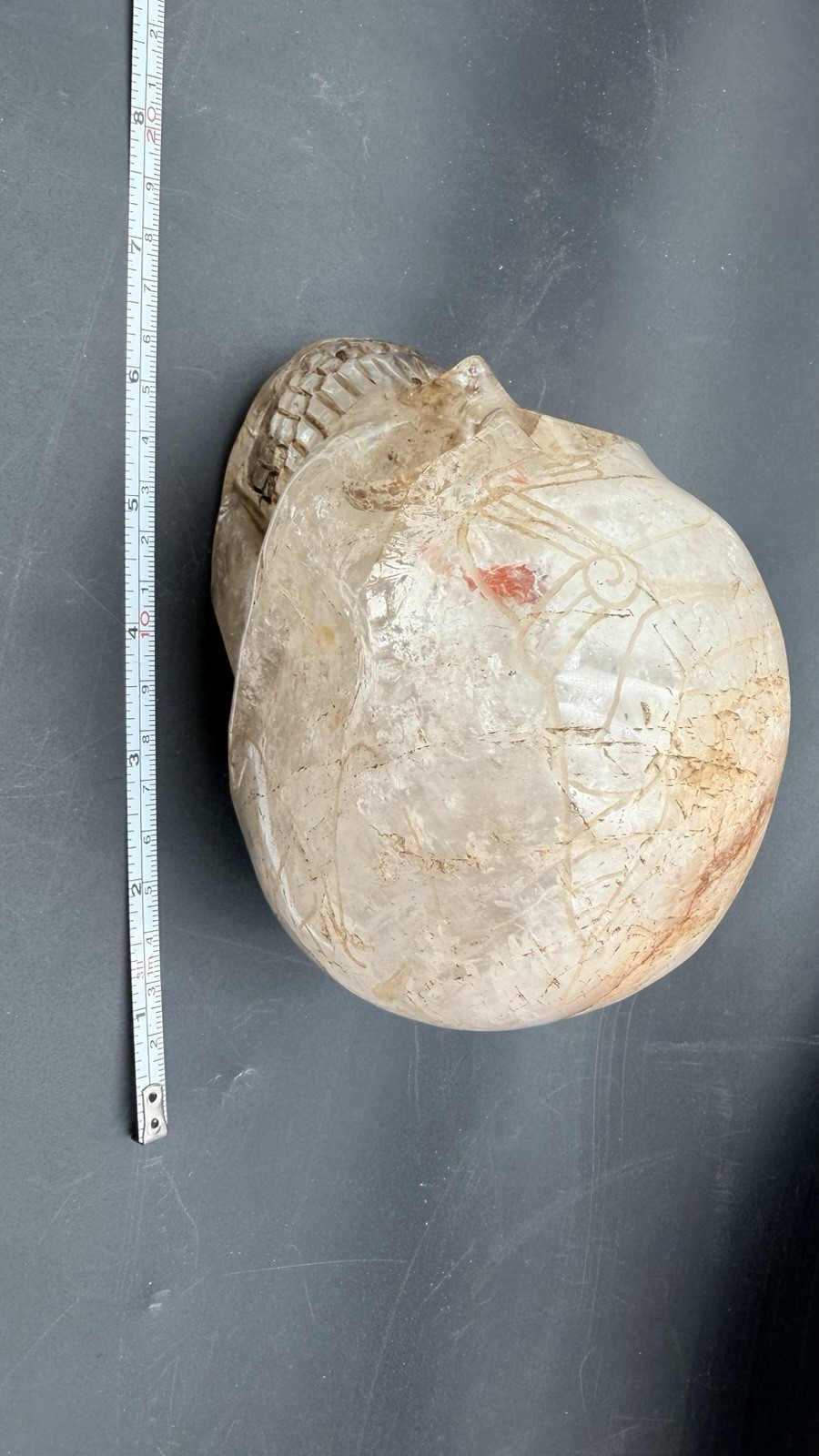 Palm Size Crystal Skull Tula Mexico Anunakki Ancient Alien Ojuelos