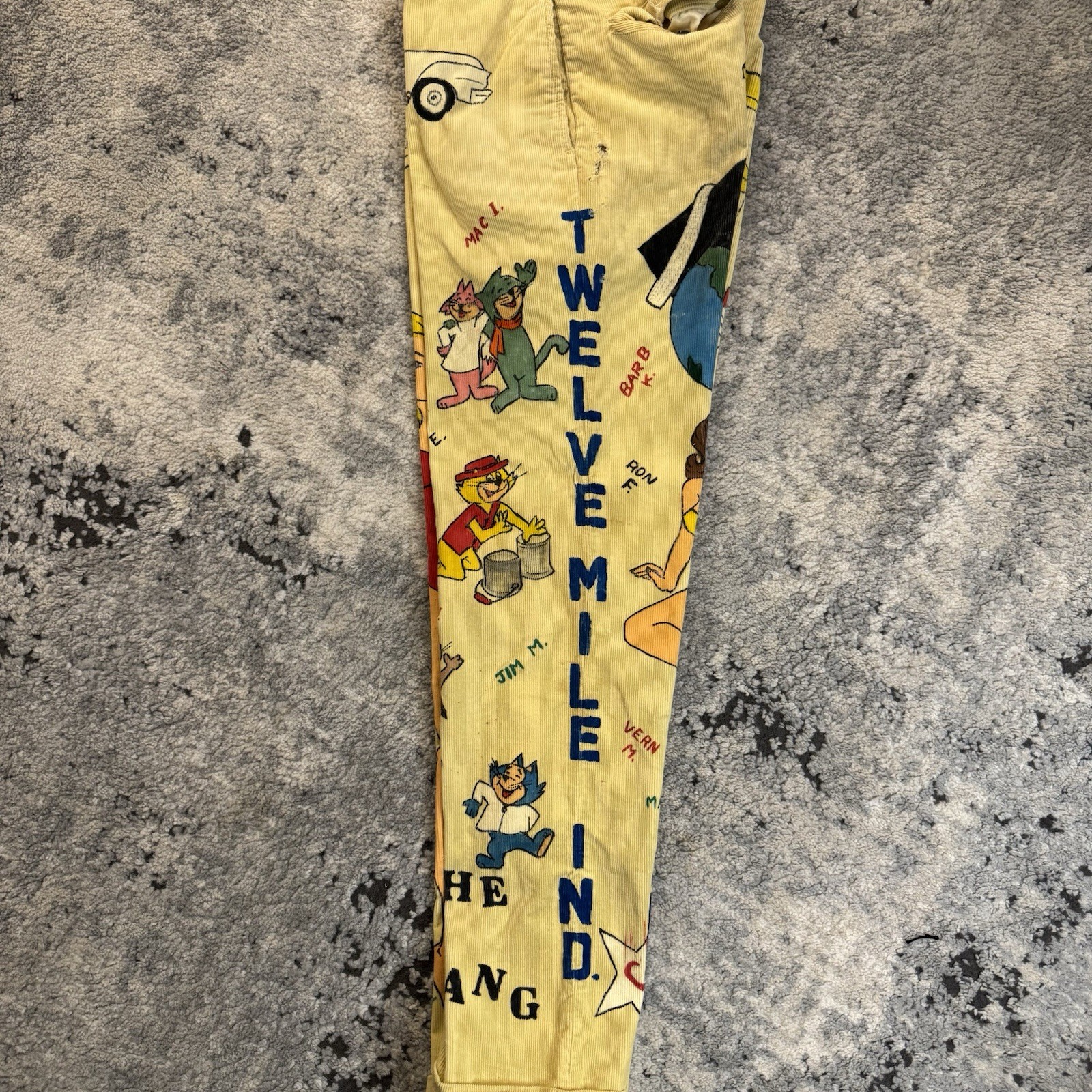 Vintage 60s Senior Cords Indiana South Caston 1963 Hand Painted Pants