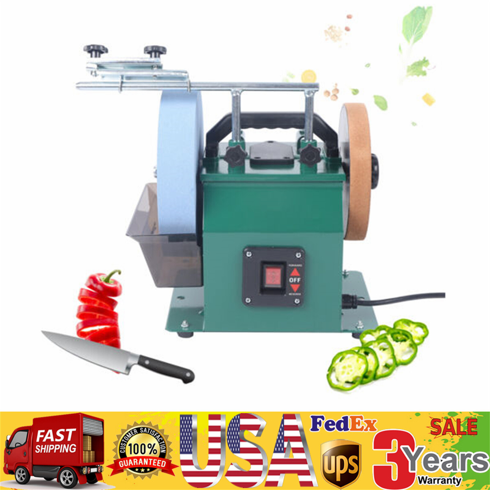1*Electric Knife Sharpener Water-cooled Grinder Bench Wet Stone Grinding Machine