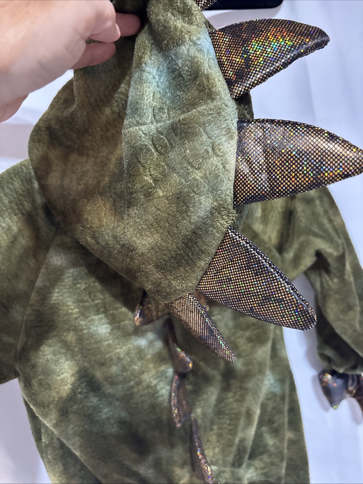 Princess Paradise Toddler dragon costume Full front zip Hood and tail 18M-2yrs.