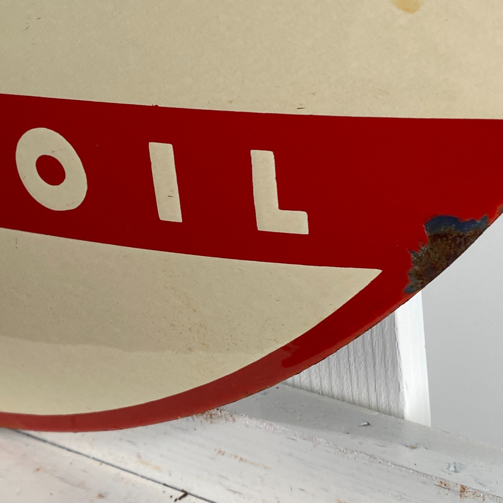 Veedol Enamel Sign - Ø 50cm (19.7") - Nice Motor Oil Collector Advertising Decor