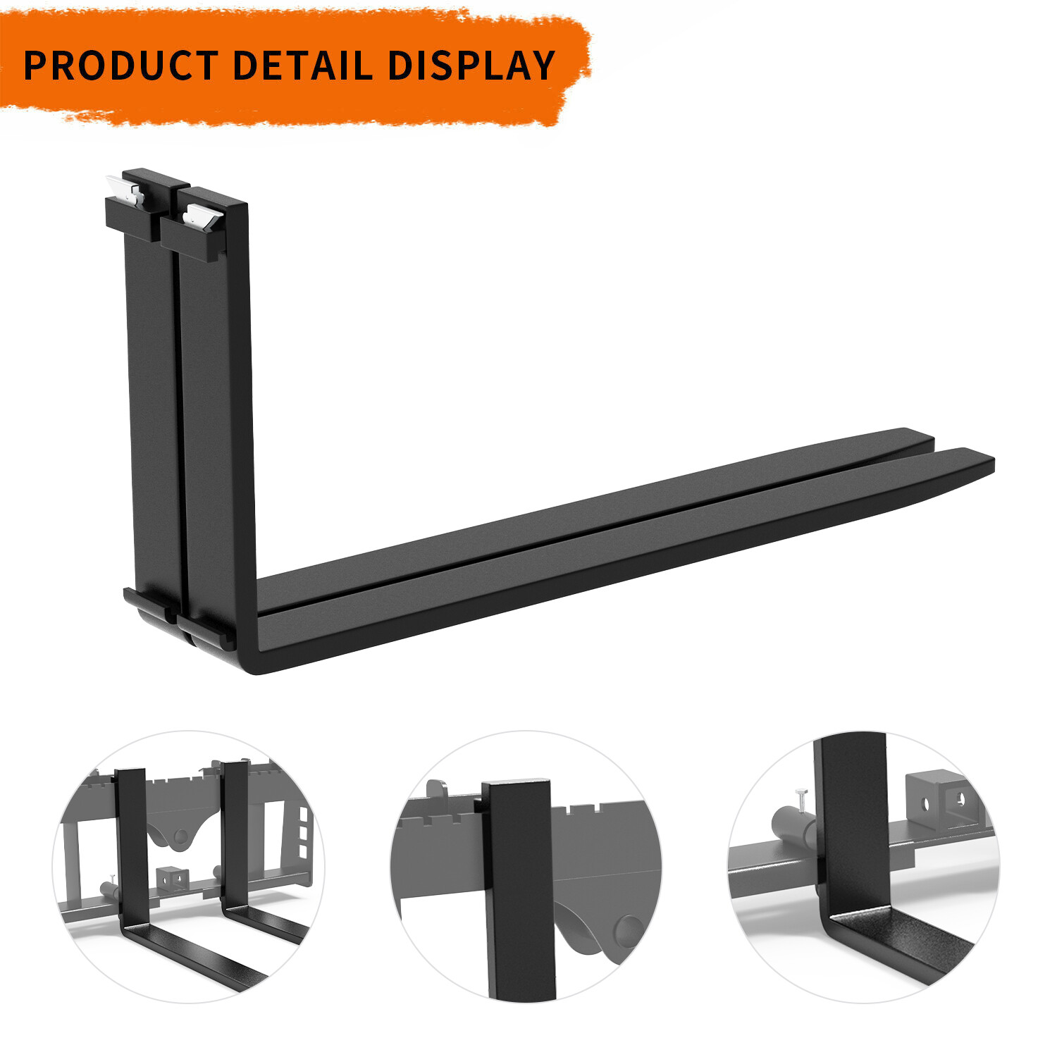 42" Pallet Fork Forklift Blades for Skid Steer Tractors Universal 2500lbs 2Pcs