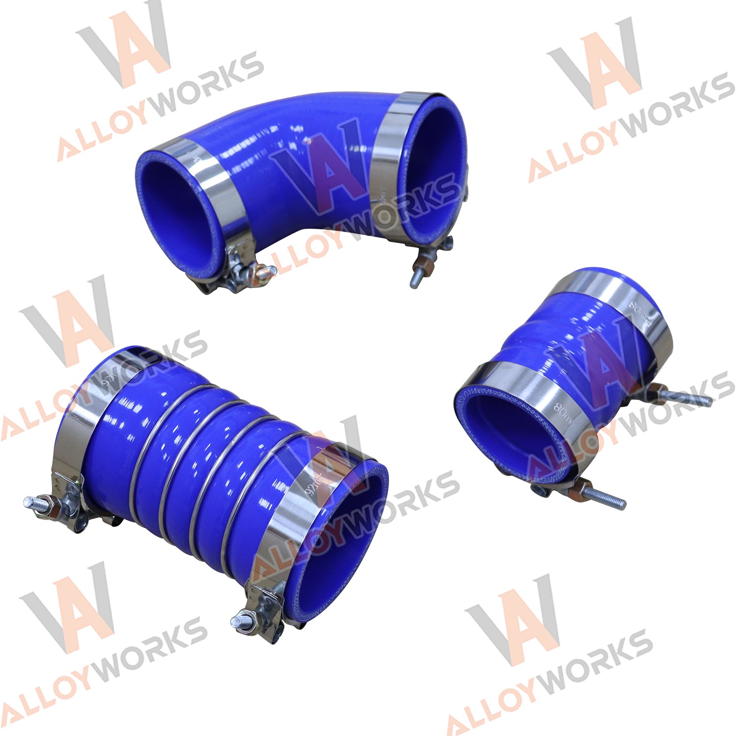 Silicone Hose Kit With Stainless Clamps For 06-10 GM 6.6L LBZ LMM Duramax